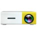 YG300 Pro Mini LED Projector Native 480x272 Support 1080P 600LM - Yellow + White