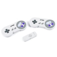 Powkiddy SF900 HD Video Game Console 926 Games In One SFC Retro 2.4G with Two Wireless Handles - White