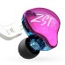 KZ ZST X Hybrid Unit In-Ear Earphones with Silver-plated Cable with Mic - Colorful