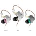 KZ ZSX Terminator Metal In Ear Earphones 12 Units Hybrid 5BA+1DD HIFI Bass Wired Earbuds with Mic- Black