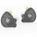 KZ EDS Wired Earphones In-Ear Dual Magnetic Dynamic Drivers HiFi In Ear with Mic for Musician Audiophile - Black