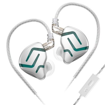 KZ ZES Electrostatic+Dynamic Wired HiFi Earphone Bass Earbuds In-Ear Monitor Noise Cancelling with Mic - Silver