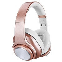 SODO MH10 2-in-1 Wireless Bluetooth On-Ear Headphone & Speaker, Built-in 3-EQ Foldable Headset with Mic - Rose Gold