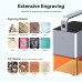 WAINLUX Z4 Portable Mini Laser Engraver Cutter, 4.5W Laser Power, 0.05mm Precision, App Connection, Eye Protective Cover, Smoke Removal Fan, 50*50mm