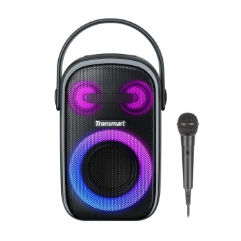 Tronsmart Halo 110 Bluetooth Speaker with Wired Karaoke Microphone, Supports Karaoke, 60W Superb Stereo Sound, Bluetooth 5.3, 18-Hour Playtime, IPX6 Waterproof, Black