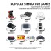 Powkiddy RK2023 16GB+256GB Retro Handheld Game Console, 30,000 Games, 3.5'' IPS Screen RK3566 Chip, Open Source Linux, Dual Speakers, 3500mAh Battery, Compatible with MAME/N64/PS/CP3/NEOGEO/GBA/NES/SFC/MD/NDS, White