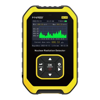 FNIRSI GC-01 Geiger Counter, Nuclear Radiation Detector with LCD Display, Beta Gamma X-Ray Detect, Sound/Light/Vibrate Alarm, 5 Dosage Units, 1100mAh Rechargeable Battery