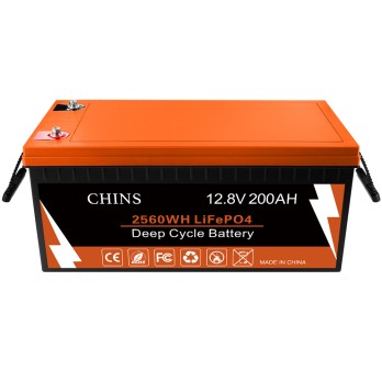 CHINS LiFePO4 Battery 12V 200AH Plus Lithium Battery - Built-in 200A BMS, Perfect for Replacing Most of Backup Power, Home Energy Storage and Off-Grid
