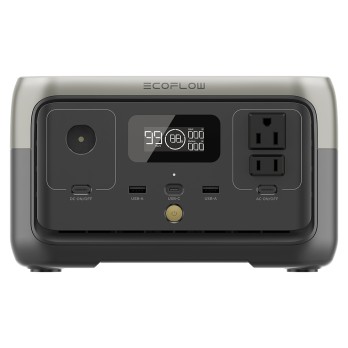EcoFlow RIVER 2 Portable Power Station, 256Wh LiFePO4 Battery Solar Generator, 300W Output, Fully Charge in 1 Hour, 6 Output Ports, App Control
