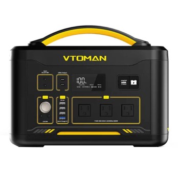 VTOMAN Jump 1000 Portable Power Station, 1408Wh LiFePO4 Battery Solar Generator, 1000W Pure Sine Wave AC Outlets, 2956Wh Capacity Expandable, 12 Ports, LED Light