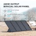 EcoFlow 220W Bifacial Portable Solar Panel, 23% Conversion Efficiency, 155W Rear Panel, Waterproof IP68