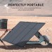 EcoFlow 220W Bifacial Portable Solar Panel, 23% Conversion Efficiency, 155W Rear Panel, Waterproof IP68
