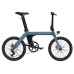 FIIDO D11 Folding Electric Moped Bicycle 20 Inches Tire 25km/h Max Speed Three Modes 11.6AH Lithium Battery 100km Range Adjustable Seat Dual Disc Brakes with LCD Display for Adults Teenagers + Mudguards - Blue