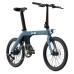 FIIDO D11 Folding Electric Moped Bicycle 20 Inches Tire 25km/h Max Speed Three Modes 11.6AH Lithium Battery 100km Range Adjustable Seat Dual Disc Brakes with LCD Display for Adults Teenagers + Mudguards - Blue