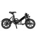 FIIDO D3 Pro Folding Electric Moped Bike 14 Inch 250W Motor Max 25km/h Speed Three Riding Modes 36V 7.5Ah Lithium Battery Aluminium Alloy Body Dual Disc Brake Max Load 120kg City Bicycle Commuter Bike - Black