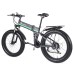 Shengmilo MX01 26*4.0 Inch Fat Tire Electric Bike 1000W Motor 48V 12.8AH Battery 40Km/h Max Speed Shimano 7-Speed Shimano for Snow Mountain 12 Magnetic Booster Bicycle - Black&Green