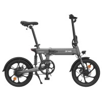 HIMO Z16 MAX Folding Electric Bicycle 16 Inch 250W Hall Brushless DC Motor Dual Disc Brake Up To 80km Range Max Speed 25km/h 10Ah Battery IPX7 Waterproof Smart Display - Gray
