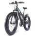 GUNAI MX03 Electric Bicycle 1000W 48V 17Ah Battery 26*4.0 Inch Fat Tires Mountain Bike 40Km/h Max Speed 40-50KM Mileage Range 150KG Max Load Double Dics Brake - Black