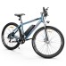 ELEGLIDE M1 Electric Bike Upgraded Version 27.5 inch Mountain Urban Bicycle 250W Hall Brushless Motor SHIMANO Shifter 21 Speeds 36V 7.5Ah Removable Battery 25km/h Max Speed up to 65km Max Range IPX4 Aluminum Alloy Frame Dual Disk Brake - Dark Blue
