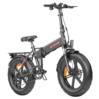 ENGWE EP-2 Pro 2022 Version Folding Electric Bike 20*4.0 Inch Fat Tire 750W Motor 26MPH Max Speed 48V 13Ah Battery 150KG Max Load SHIMANO 7-Speed Gears Dual Disc Brake 75Miles Range Mountain Beach Snow Folding Bicycle - Black