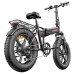 ENGWE EP-2 Pro 2022 Version Folding Electric Bike 20*4.0 Inch Fat Tire 750W Motor 26MPH Max Speed 48V 13Ah Battery 150KG Max Load SHIMANO 7-Speed Gears Dual Disc Brake 75Miles Range Mountain Beach Snow Folding Bicycle - Black
