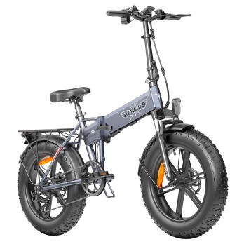 ENGWE EP-2 Pro 2022 Version Folding Electric Bike 20*4.0 Inch Fat Tire 750W Motor 26MPH Max Speed 48V 13Ah Battery 150KG Max Load SHIMANO 7-Speed Gears Dual Disc Brake 75Miles Range Mountain Beach Snow Folding Bicycle - Gray