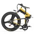 BEZIOR X500 Pro Folding Electric Bike Bicycle 26 Inch Tire 500W Motor Max Speed 30Km/h 48V 10.4Ah Battery Aluminum Alloy Frame Shimano 7-Speed Shift 100KM Power-Assisted Range LCD Display IP54 Waterproof Max Load 200KG - Black Yellow