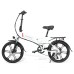 SAMEBIKE 20LVXD30-II Folding Electric Moped Bike 20'' Tire 48V 350W Motor 10Ah Battery 30km/h Max Speed - White