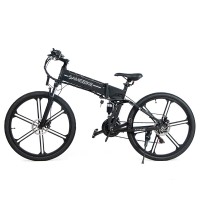 SAMEBIKE LO26-II Portable Folding Smart Electric Moped Bike 500W Motor Max 35km/h 26 Inch Tire - Black