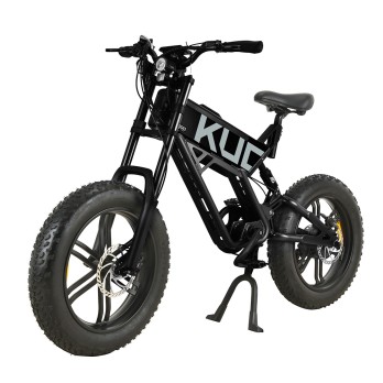 KUGOO T01 Electric Bicycle 48V 500W Motor 13Ah Battery 20*4.0 Inch Fat Tires 38Km/h Max Speed Shimano 7-Speed Gears Hydraulic Brakes 50-65KM Mileage 150KG Load Electric Mountain Bike - Black