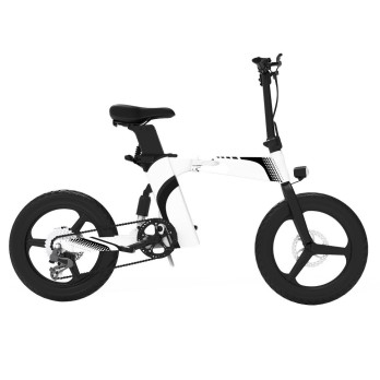 Z7 Electric Bike for Commuting 20 Inch Tires 350W Motor 32km/h Max Speed, Dual 36V 8Ah Batteries, Disc Brakes, 120kg Load - White