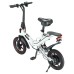 Niubility B14 Electric Moped Folding Bike 14 Inch 400W Motor 48V 15Ah Battery up to 100KM Mileage Max 25km/h Double Disc Brake APP Control - White