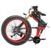 BEZIOR X-PLUS Electric Bike 1500W Motor 48V 17.5Ah Battery 26*4.0 Inch Fat Tire Mountain Bike 40Km/h Max Speed 200kg Load 130 KM Range LED Display IP54 Waterproof - Red