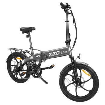 PVY Z20 Pro Electric Bike 20 Inch Tire 500W Hub Motor 25Km/h Max Speed 36V 10.4Ah Removable Battery 80-100KM Range LCD Display - Grey