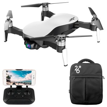 JJRC X12 AURORA 4K 5G WIFI 3KM FPV GPS Foldable RC Drone With 3Axis Gimbal 50X Digital Zoom Ultrasonic Positioning RTF - White One Battery with Bag