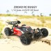 JJRC Q126 1/10 Racing Car Buggy Brushed 4WD RTR RC Car High Speed Off-Road with 2 Batteries - Red