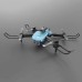 JJRC H106 4K Adjustable Camera All-Round Obstacle Avoidance Foldable RC Drone Dual Camera Two Batteries - Blue