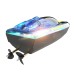 Flytec V555 2.4GHz Racing RC Boats 15KM/H With Transparent Cover And Bright LED Light Effect - Blue One Battery
