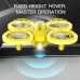 ZLL SG300 2.4G RC Drone 6-7 min Flight Time One-key Take Off, Lights Switching, Headless Mode - Yellow 3 Batteries