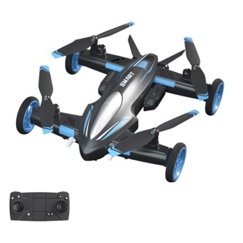 JJRC H110 Land & Air Firing Battle Drone with HD Camera, 360 Degree Flip, Shoot by Gesture, APP Control, 1 Battery - Blue