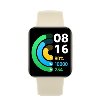 Xiaomi Redmi Watch 2 4-GPS SpO2 Health 31g AOD AMOLED 1.6" 117-Sports Nap Sleep Heart Rate Magnetic Charging China-NFC - White
