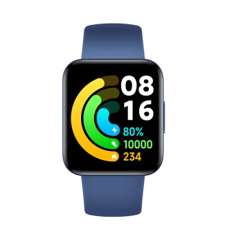 Xiaomi Redmi Watch 2 4-GPS SpO2 Health 31g AOD AMOLED 1.6" 117-Sports Nap Sleep Heart Rate Magnetic Charging China-NFC - Blue