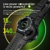 LOKMAT ATTACK 2 Pro Smartwatch 1.39'' TFT LCD Screen Bluetooth 5.2 IP68 Waterproof Heart Rate & Blood Pressure Monitor, Fitness Tracker - Black