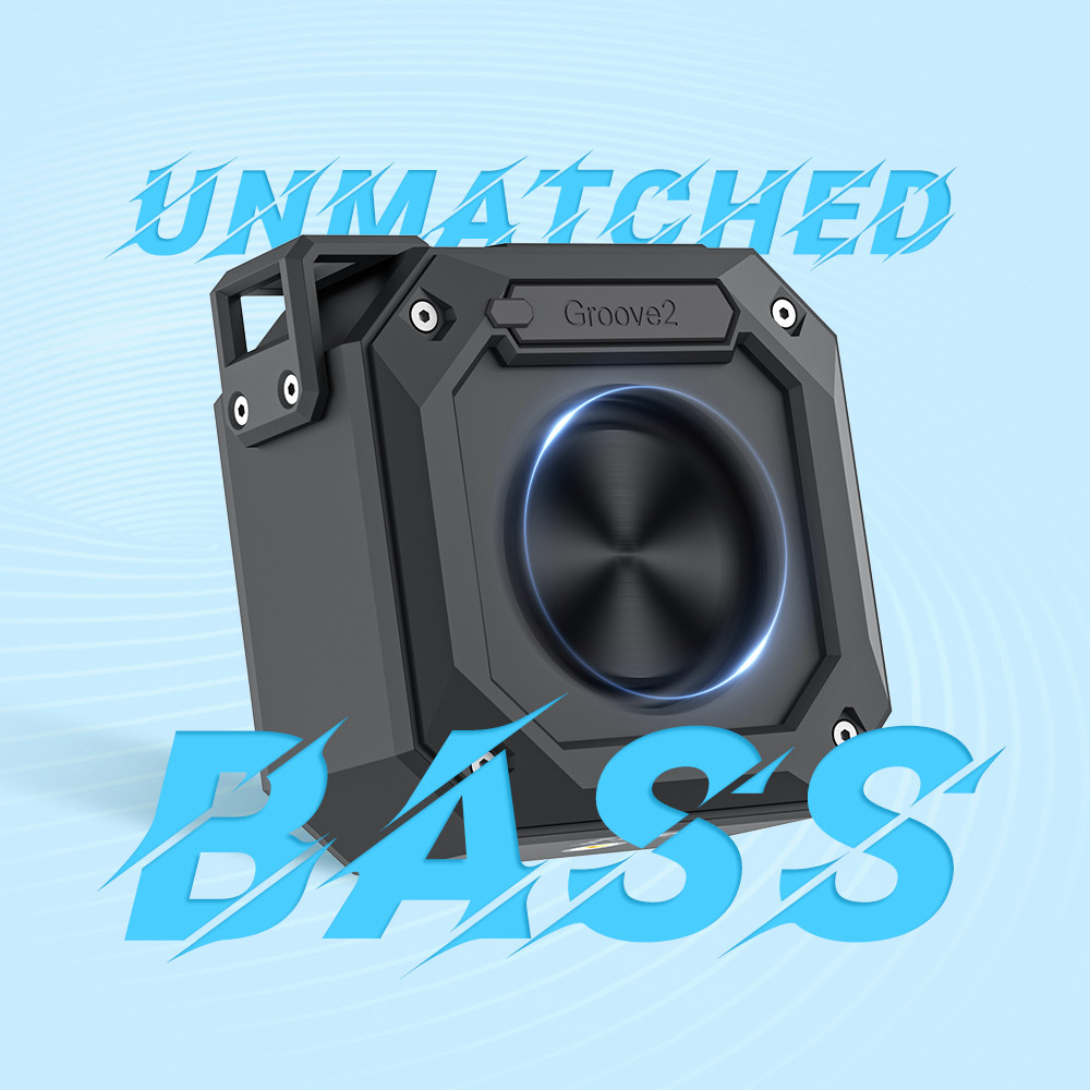 Tronsmart Groove 2 10W TWS Bluetooth Speaker, Captivating Bass, IPX7 Waterproof, Dual EQ Modes