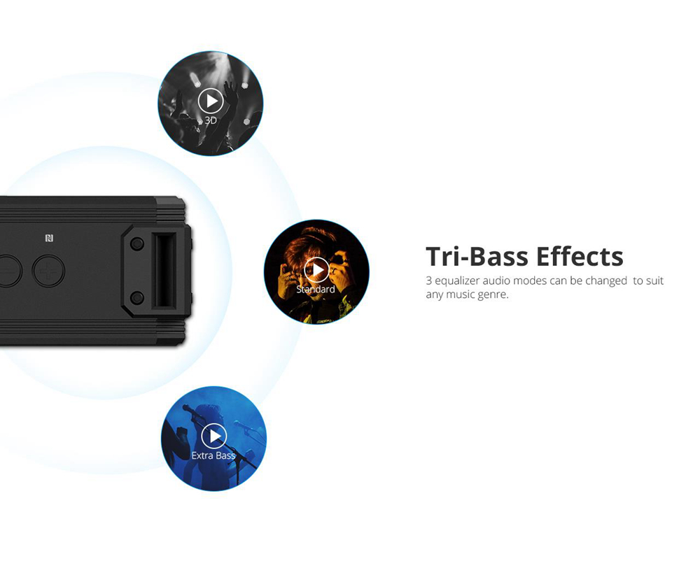 Tronsmart Element Force+ Portable Bluetooth Speaker with IPX7 Waterproof, Bass Sound, 15H Playtime, Supports TWS & NFC