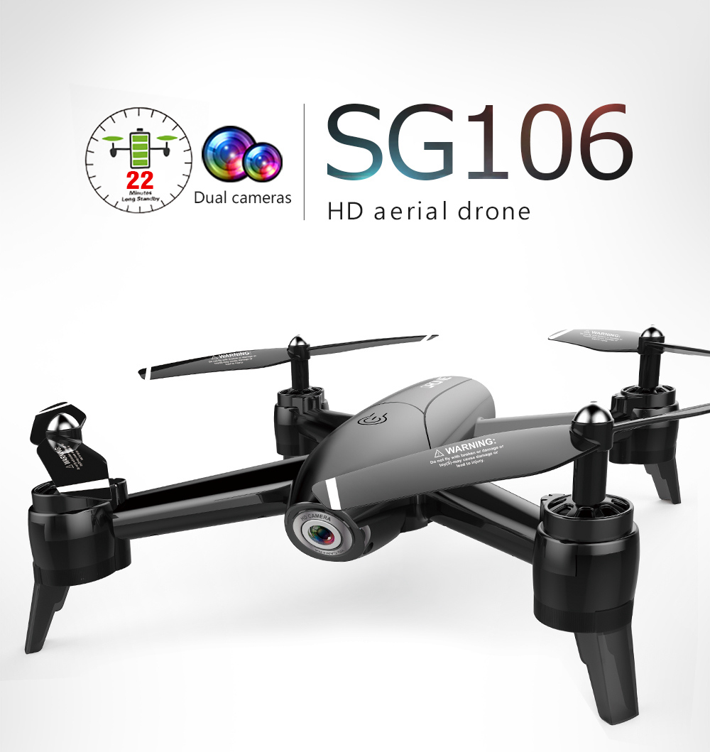 SG106 1080P WiFi FPV RC Drone Optical Flow Positioning RTF - Black