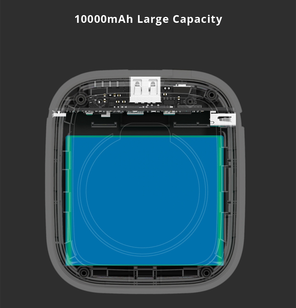 Xiaomi SOLOVE W510000mAh Wireless Power Bank Support Wireless Fast Charging - Black