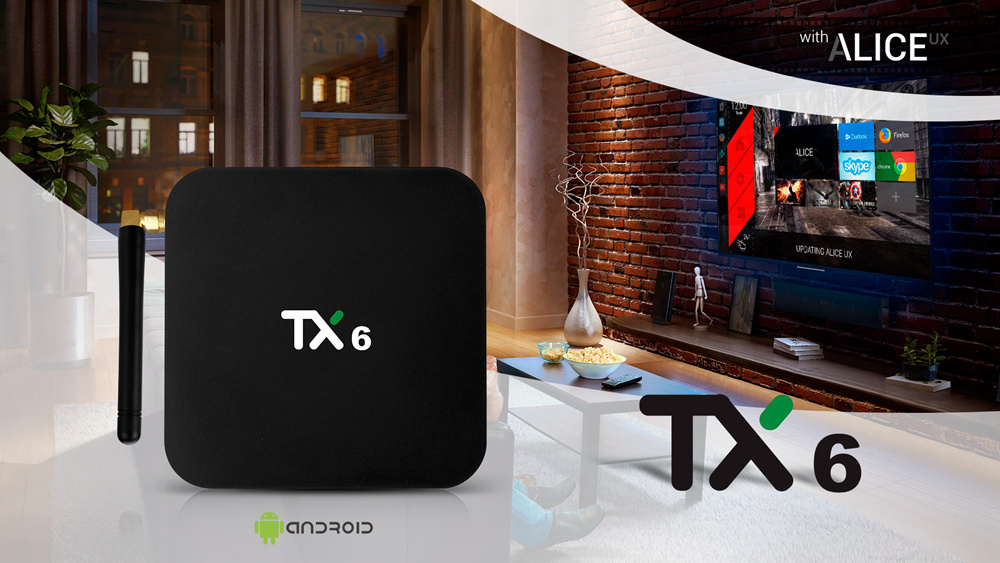 TANIX TX6 Allwinner H6 4GB/32GB Android 9.0 4K TV Box with LED Display Dual Band WiFi LAN Bluetooth USB3.0
