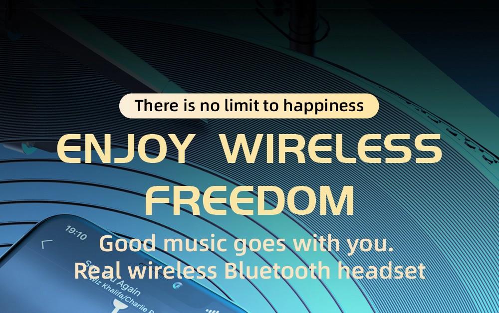 A6R TWS Bluetooth V5.0 Button Control IPX4 Waterproof 3h Playtime Wireless in-ear Noise Earphones - Black