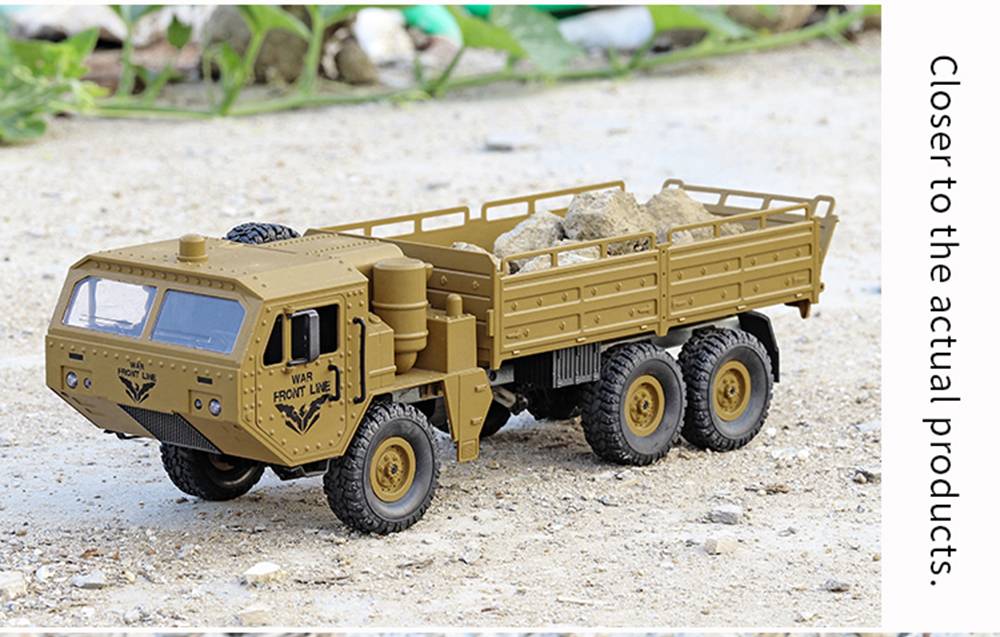 JJRC Q75 RC Car 1:16 2.4Ghz Radio Control Car Military Car Off-road Rock Crawler RC Vehicles Toys for Boys Gifts RTR - Green